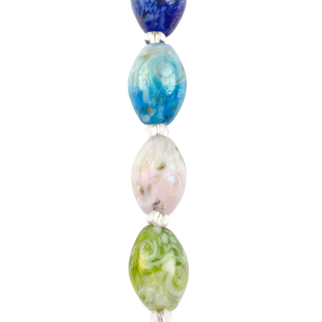 Multicolor Lampwork Glass Marbled Beads by Bead Landing&#x2122;